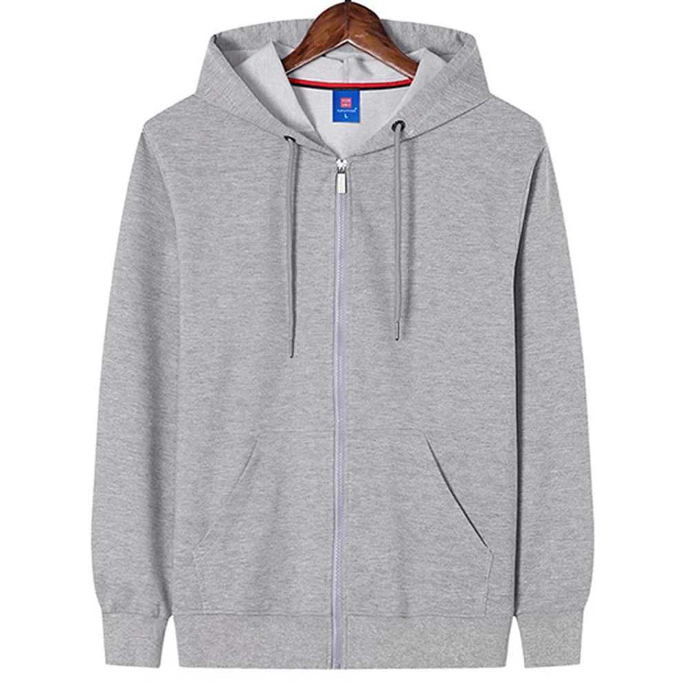 Plain Lightweight Zipper Hoodies Unisex Wholesale Pullover Men Hoodies Zip Up Hooded Sweatshirt For Men Sweaters For Men W241213