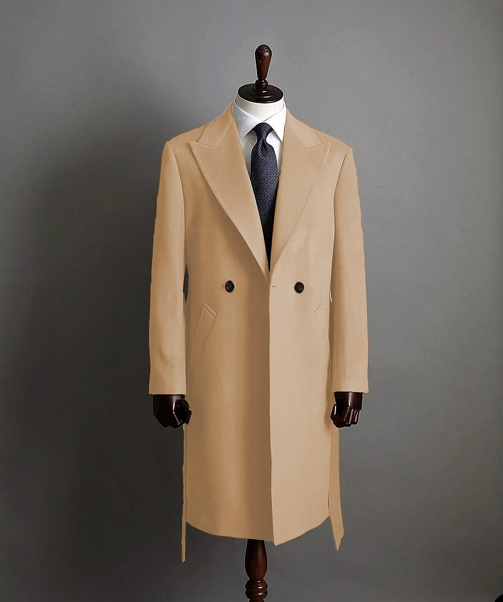 y comfortable winter jacket for menModern trench coat menLapels coatsfor Business leisure everyday life 241213