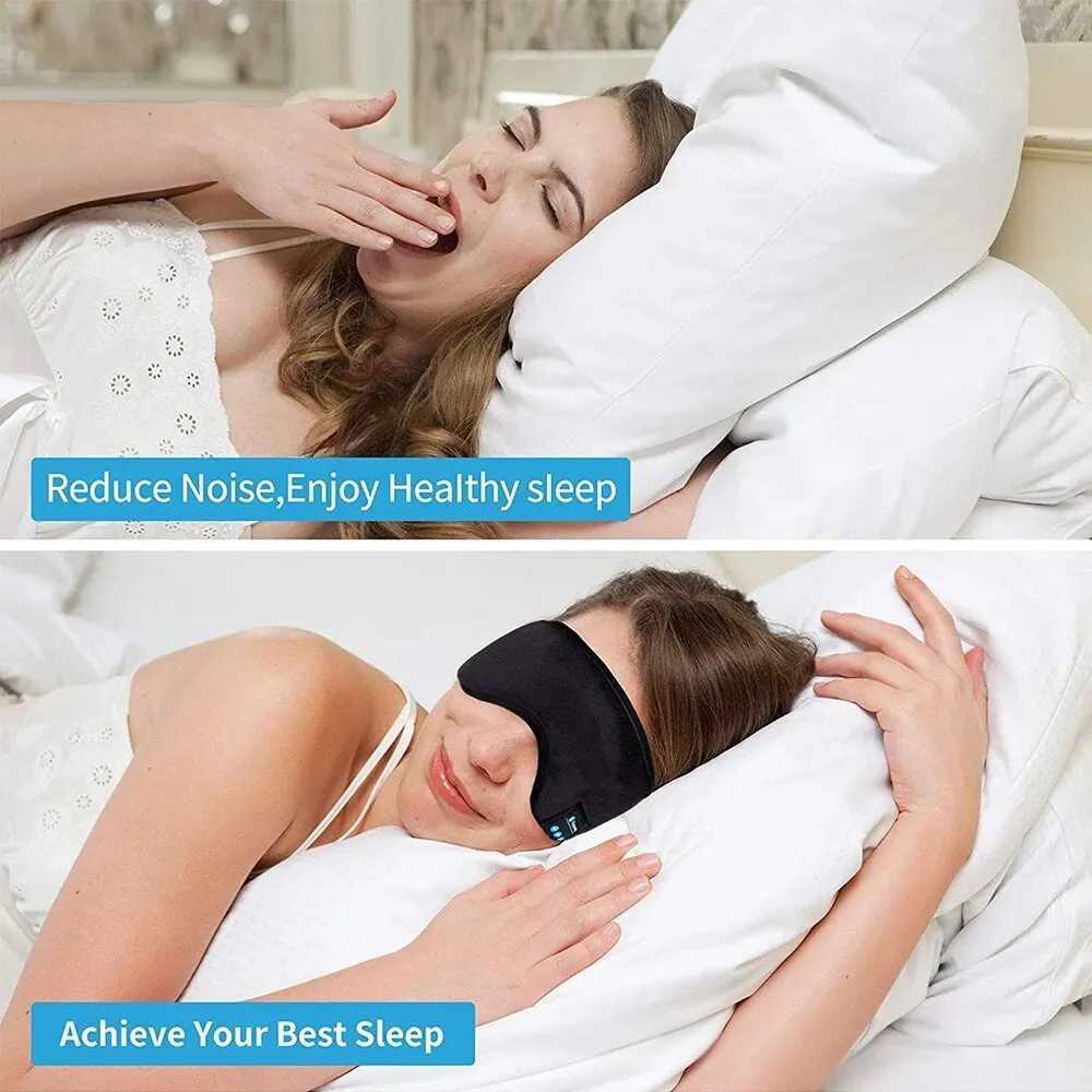 Sleep earphones with built-in high-definition comfortable wireless speakers Bluetooth 3D eye mask music playback sleep earphones W241213