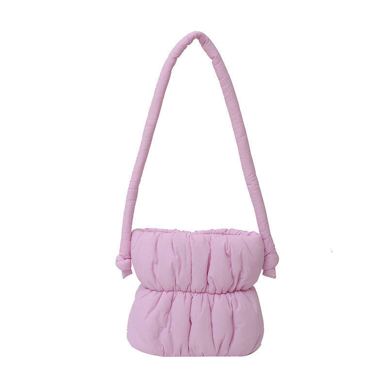 Popular cotton female niche design, cloud underarm personalized commuting bucket shoulder bag, 2024 new casual versatile fashion clothing