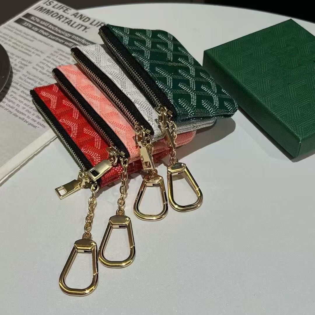 designer wallet womens mini zippy organizer bag credit card holder coin purse key goyardly pouch purses keychain bags clutch with box