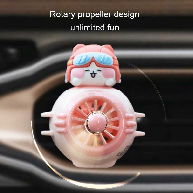 Cute Car Air ener Air Vent Clip Cartoon Duck Pilot Aroma Diffuser Rotating Solid Auto Perfume OrnamentsXJ241213