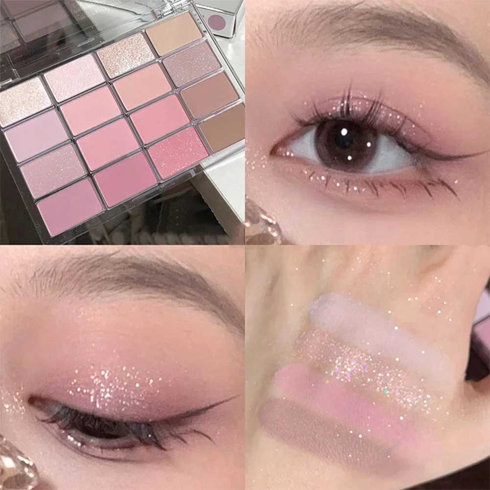 6-color Korean eye shadow palette matte pearlescent low saturation durable brown glitter eye shadow makeup palette W241213