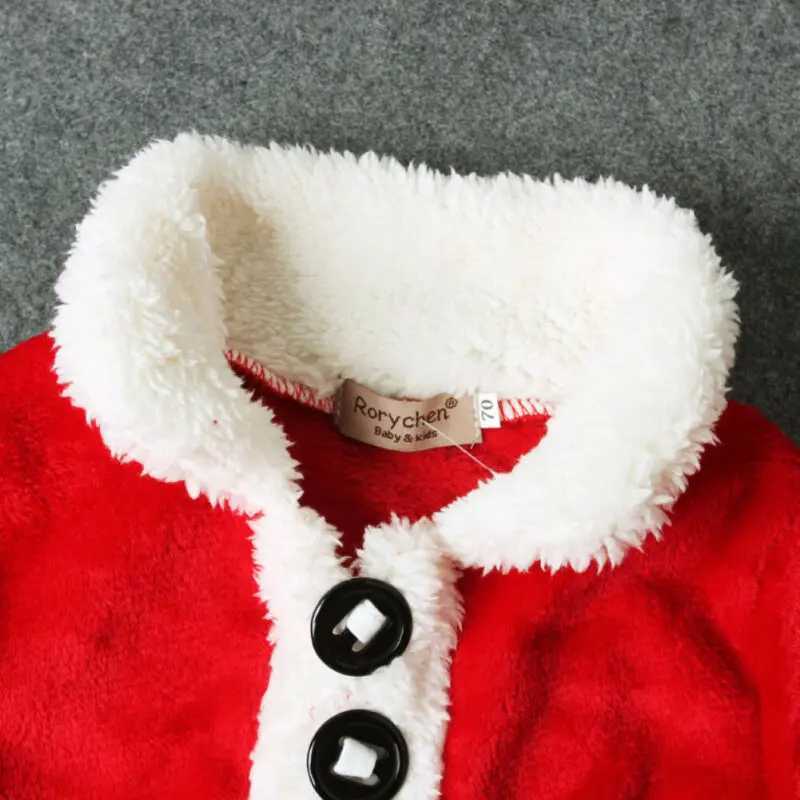 Citgeett Fall Autumn Winter Christmas Baby Boy Girl Santa Claus Tops+Pants+Hat+Shoes Xmas Clothes WARM Set W241213