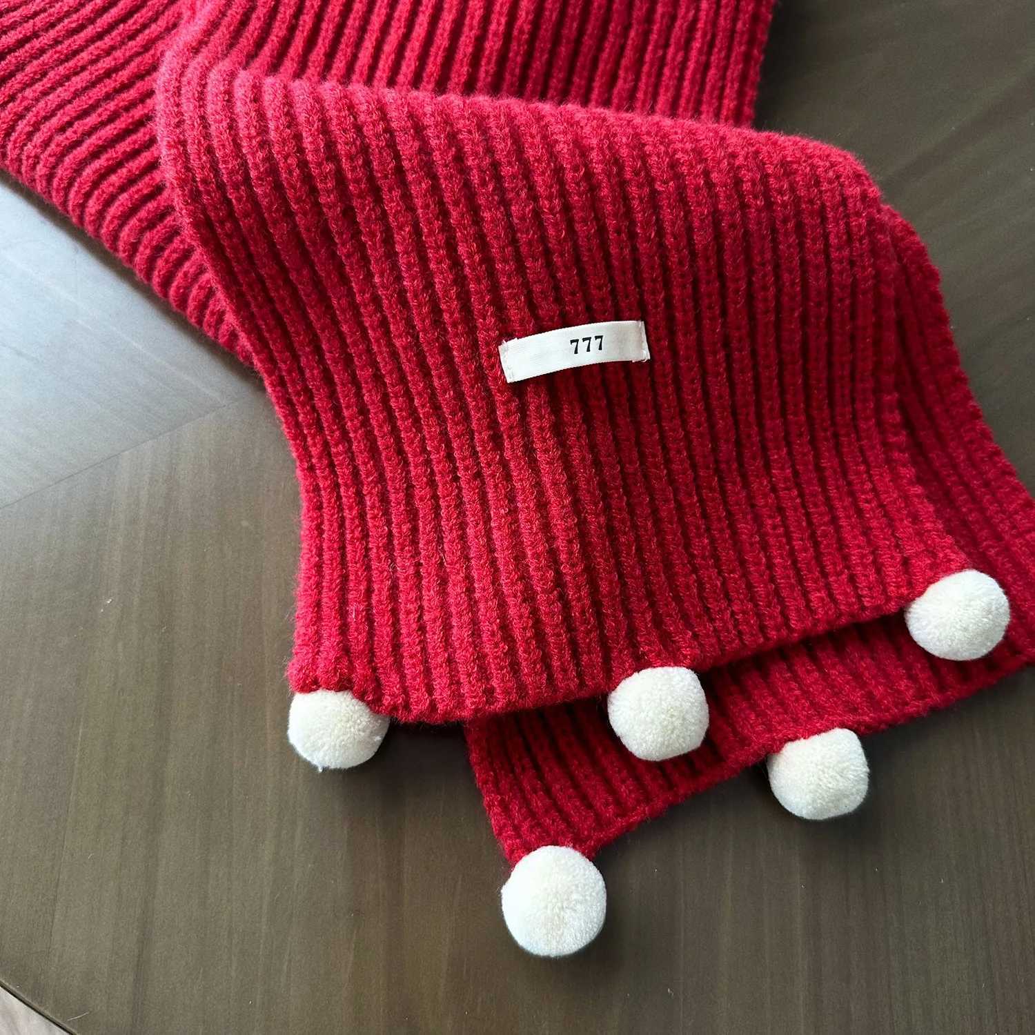 Scarves Wraps Baby Winter Warm Shawl New Year Christmas Red Scarves Cute Girls Knitted Long Scarf Children Boys Solid Color Hairy Soft Scarf H241213