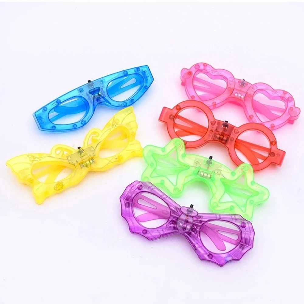 Sunglasses 12/24/36/48/ Pcs LED Light Up Glasses Glow In The Dark Glasses Neon Party Supplies for Kids Adults Birthday Party Decoration H241213