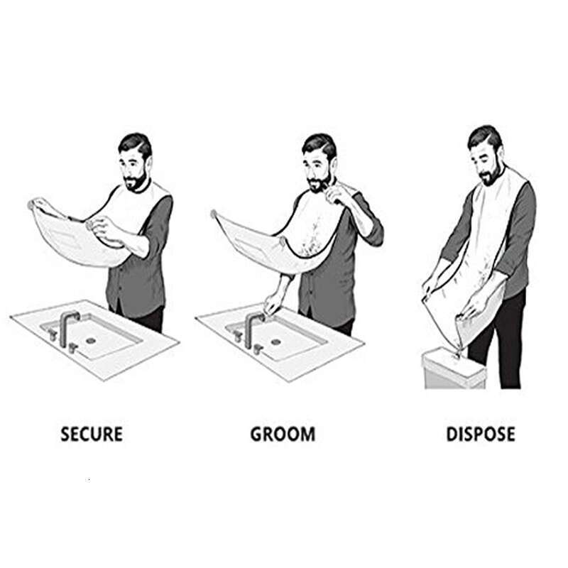 Beard Male Shaving Catcher Cape Care Bib Face Shaved Hair Adult Bibs Shaver Cleaning Hairdresser Gift for Man Clean Apron s dresser