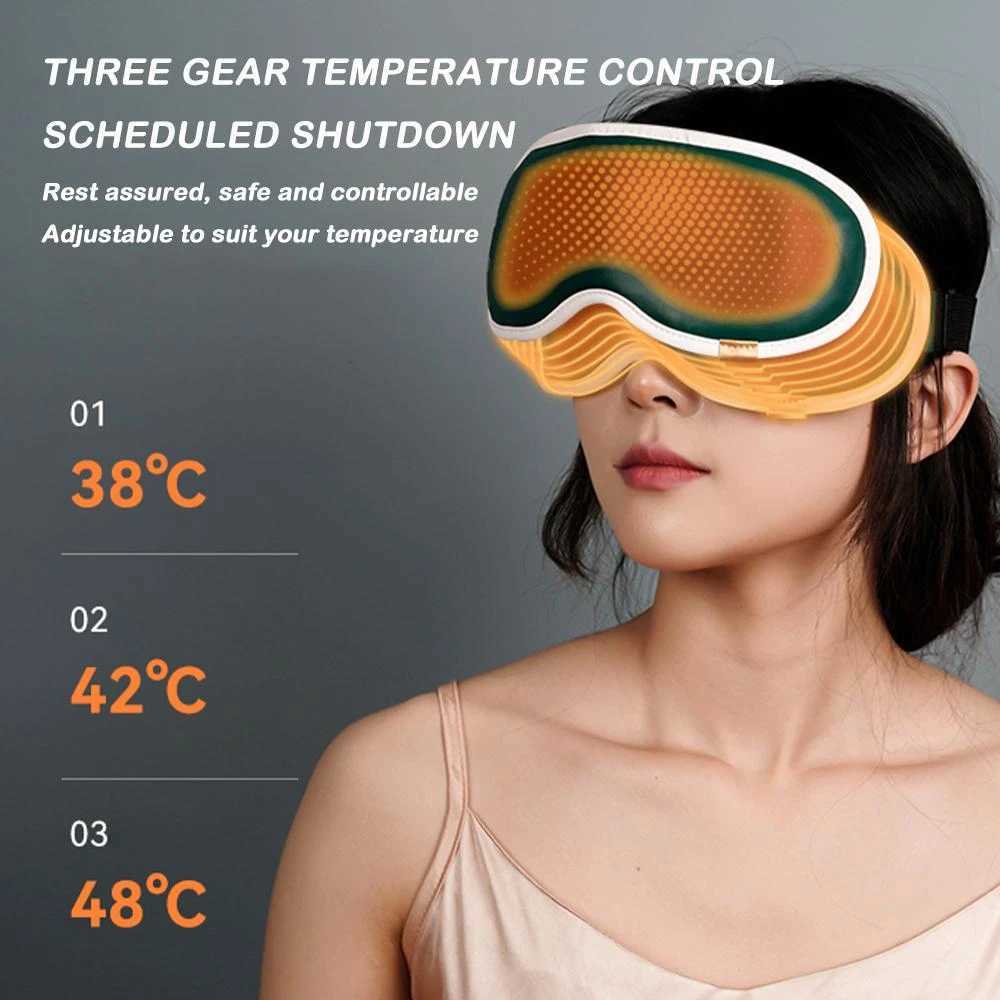 Wireless heating eye mask rechargeable smart eye mask relaxing strain dry dark circle improving sleep 3D contour eye mask W241213