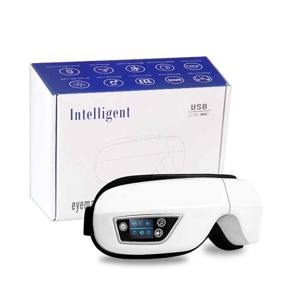 Electric eye massager 6D intelligent airbag vibration Bluetooth hot compression massage relaxation fatigue relief eye care instrument W241213