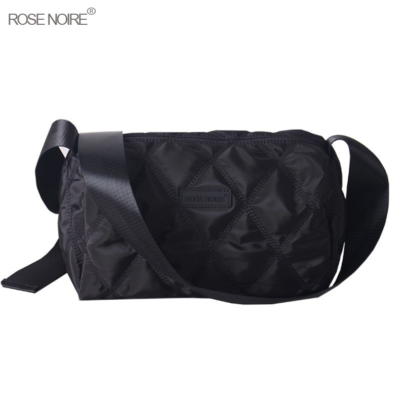 Straight Nylon Bag For Casual Women's Diamond Grid Small Elephant Style Single Versatile Crossbody Shoulder Bag, Trendy