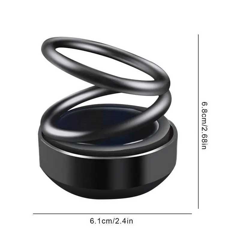 Elegant Car Perfume Auto Decorative Double-ring Aroma Diffuser Rotating Solar Car Air eners Auto Interior AccessoriesXJ241213