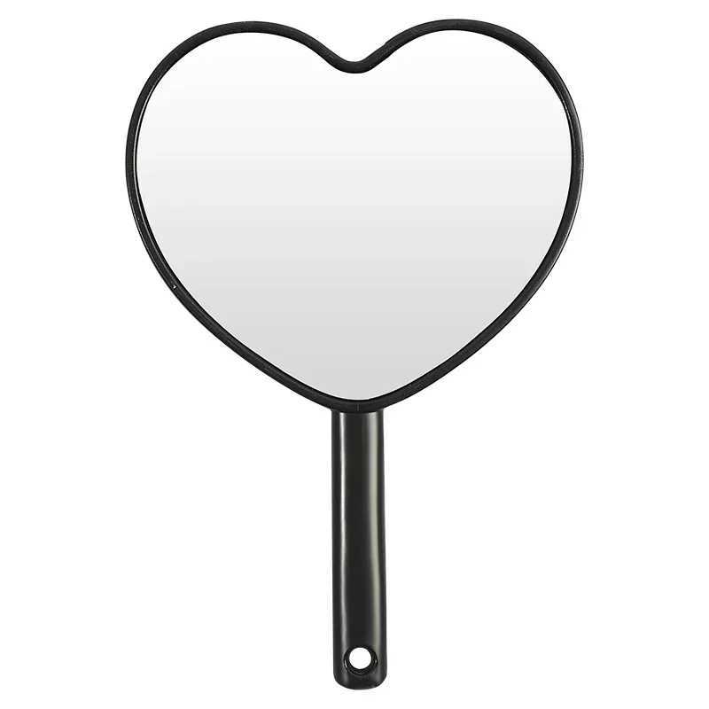 1pcs Handheld makeup mirror New Makeup Mirrors Sweet Girl Style Suitable for carrying around Love makeup mirror 4 color optionsXJ241213
