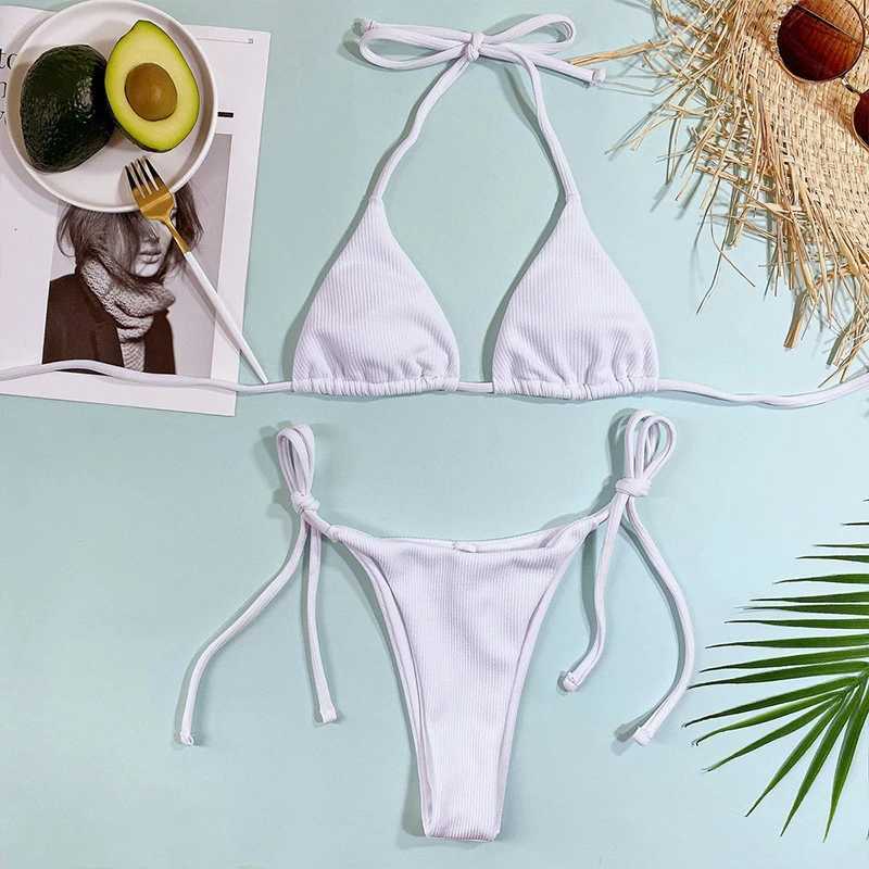Sexy Red Micro Bikini 2024 Women Swimsuit Fa Swimwear Thong Bikinis Set Brazilian Beach Wear Bathing Suit Strings BiquiniXJ241212