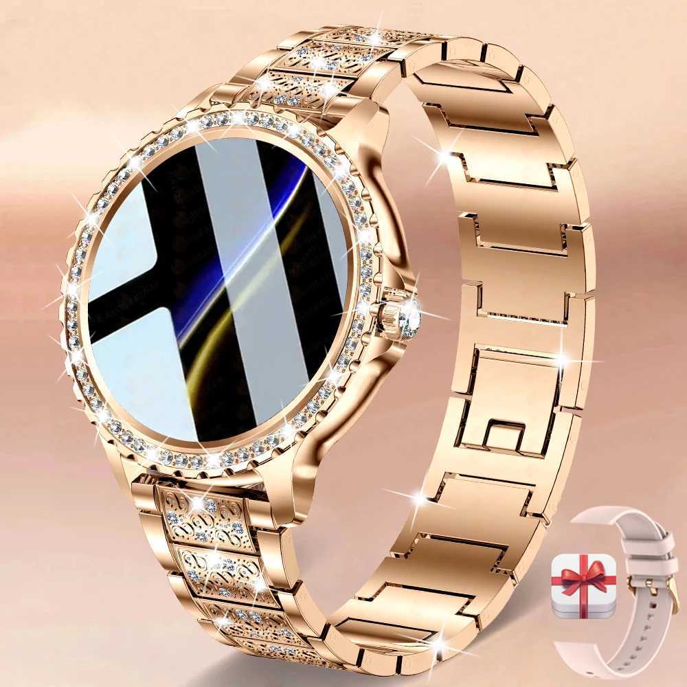 New Fashion Womens BT Calling Smart Watch 1.32-inch AMOLED 360 * 360 HD Screen Sports Fitness Womens Smart Watch Diamond Band T241213