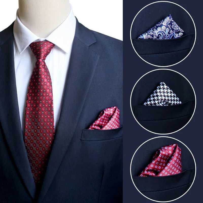 Paisley synthetic silk scarf mens polka dot pocket towel square scarf chest towel wedding floral printed towel W241213