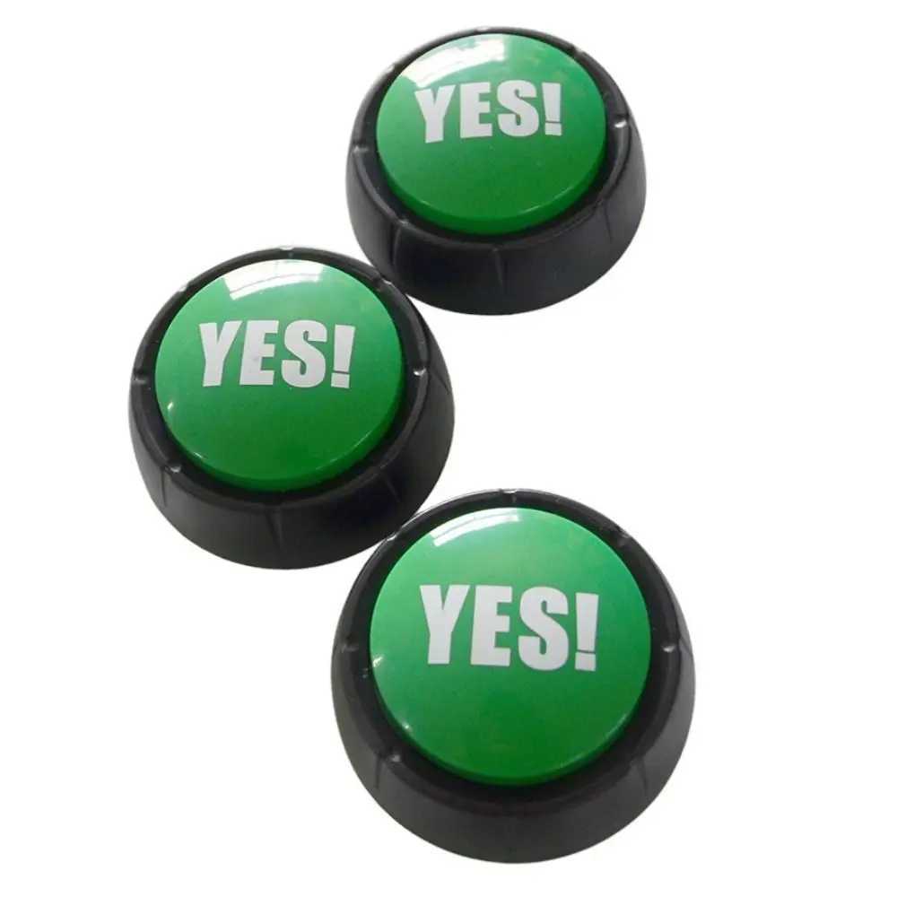 Button Sound Yes No Buttons Answer Buzzer Toy Buzzers Game Talking Party Dog Quiz Prank Funny Toys Show Recordable Wrong X241213