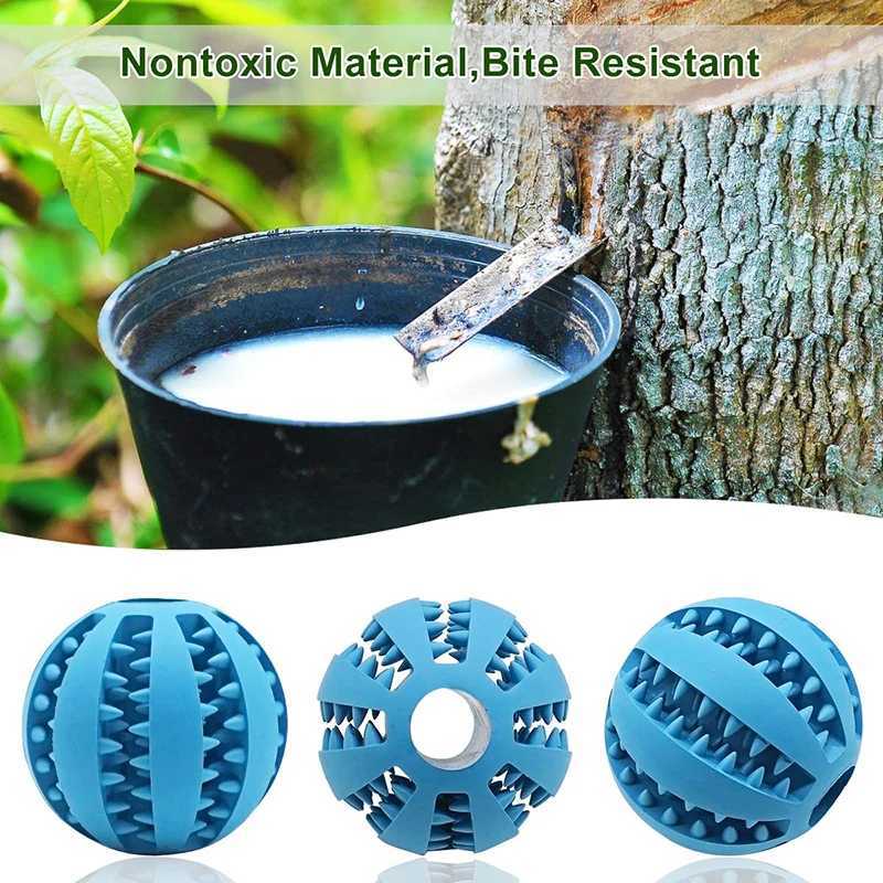 Dog Leaking Food Ball Teeth Cleaning Dog Chewing Toy Natural Rubber Elastic Ball Relieves Boredom Dog Toy 5CM/7CM X241213
