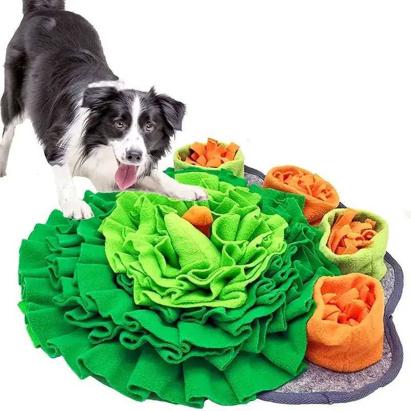 Pet Dog Snuffle Mat Nose Smell Training Sniffing Pad Dog Puzzle Toy Slow Feeding Bowl Food Dispenser Treats Pad Washable Dog toy X241213