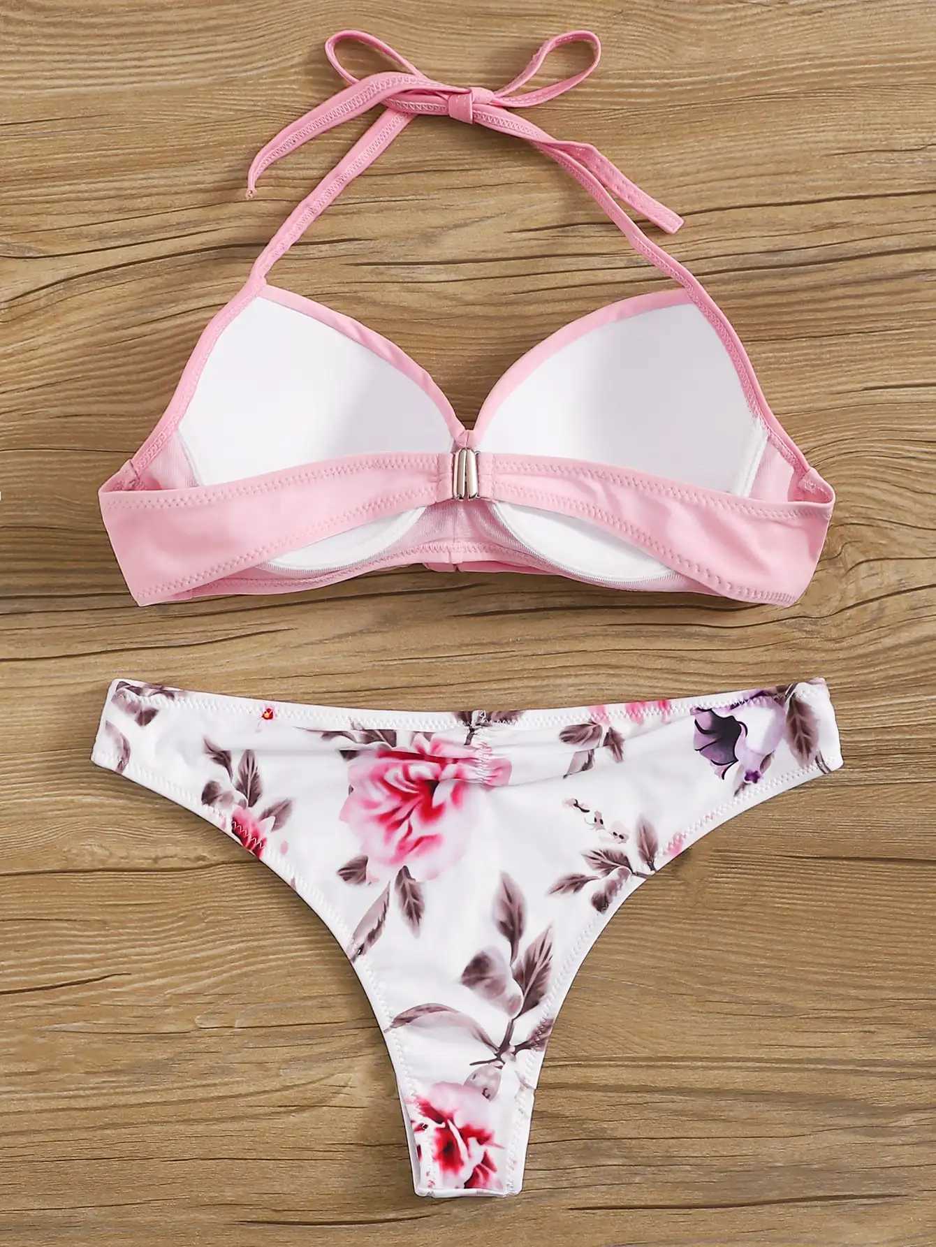 Brazilian Thong Bikinis 2024 Women Push Up Swimsuit Printed Sexy Swimwear Fa Beachwear Bathers Bathing Swimming Swim SuitXJ241212