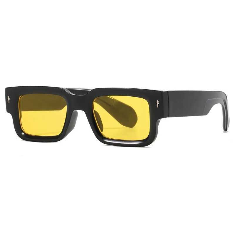 New Square Sunglasses Men Rectangle Brand Designer Small Sun Glasses Male Retro Black Lens Driving Fishing Oculos UV400 ShadesX241213