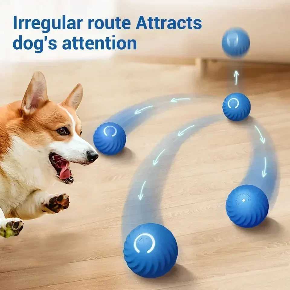 Active Rolling Ball Toy Intelligent Dog Toy Ball Charging Automatic Electronic Interactive Training Puzzle Supplies Pet Products X241213