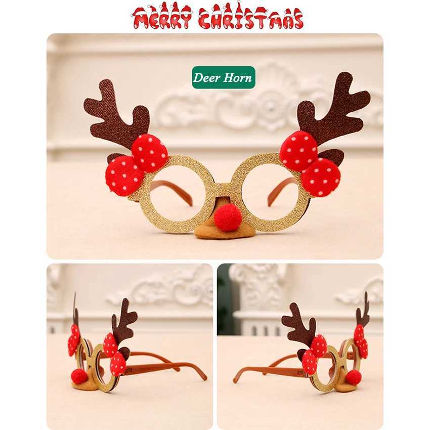 Sunglasses New Glasses Cartoon Antlers Elderly Christmas Childrens Festival Creative Gifts Toys Small Gifts Christmas Favors Party Decorat H241213