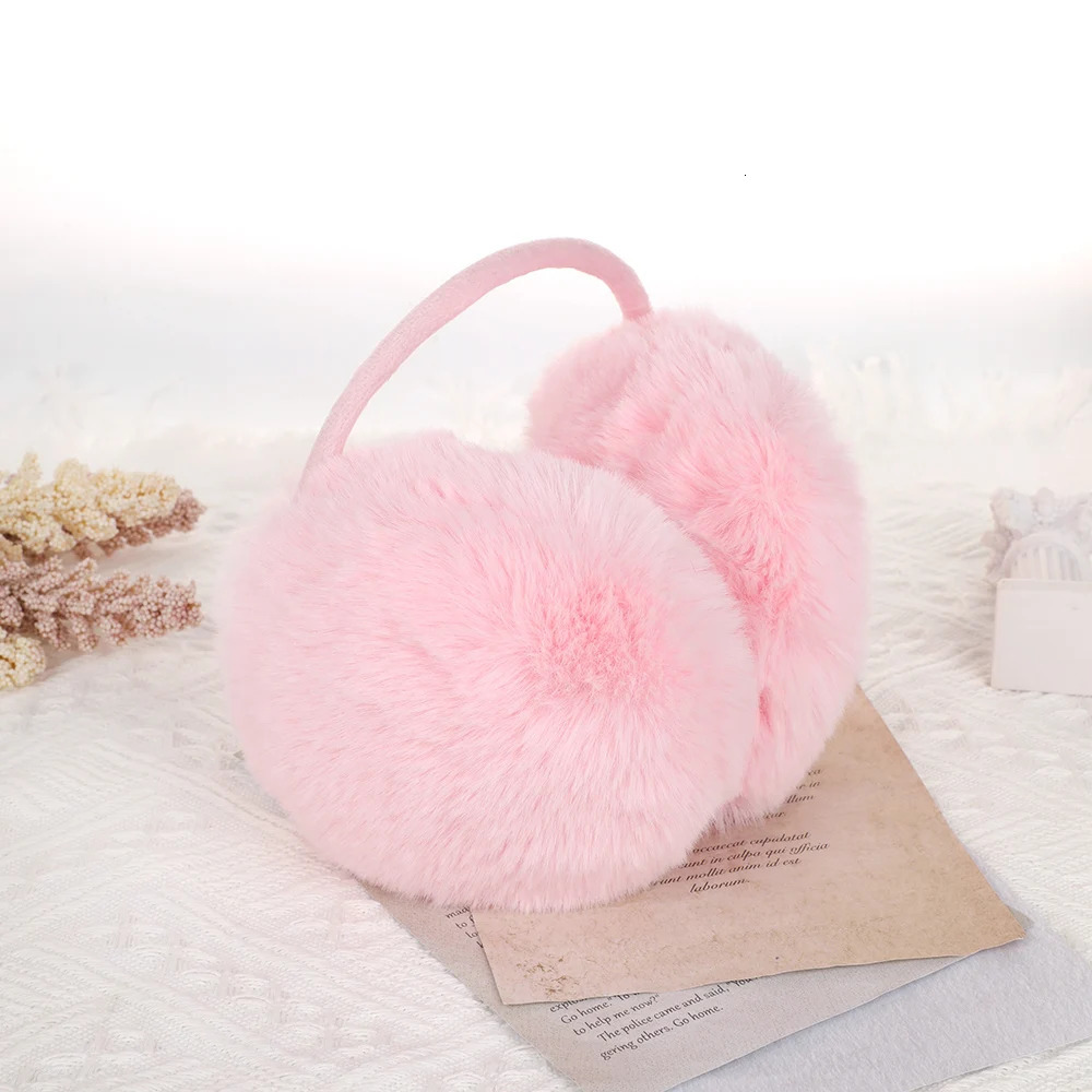 Womens fur winter warm ear muffs cat ear muffs sparkling sequins solid color fluffy ear muffs 241211