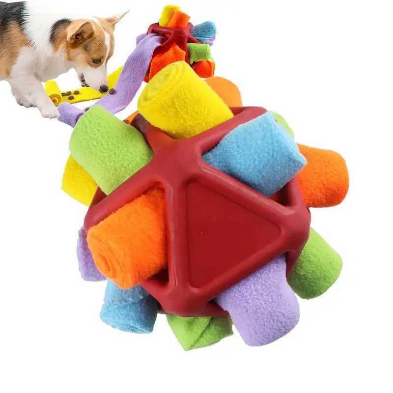 Fur dog snuff toy olfactory ball unbreakable olfactory interactive treatment ball dog treatment dispenser toy interactive dog puzzle toy X241213