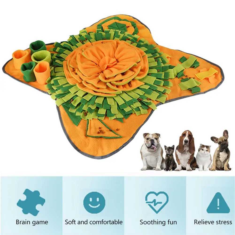 Pet dog olfactory pad puzzle toy pet snack feeding pad boring interactive game training blanket olfactory feeding training pad X241213