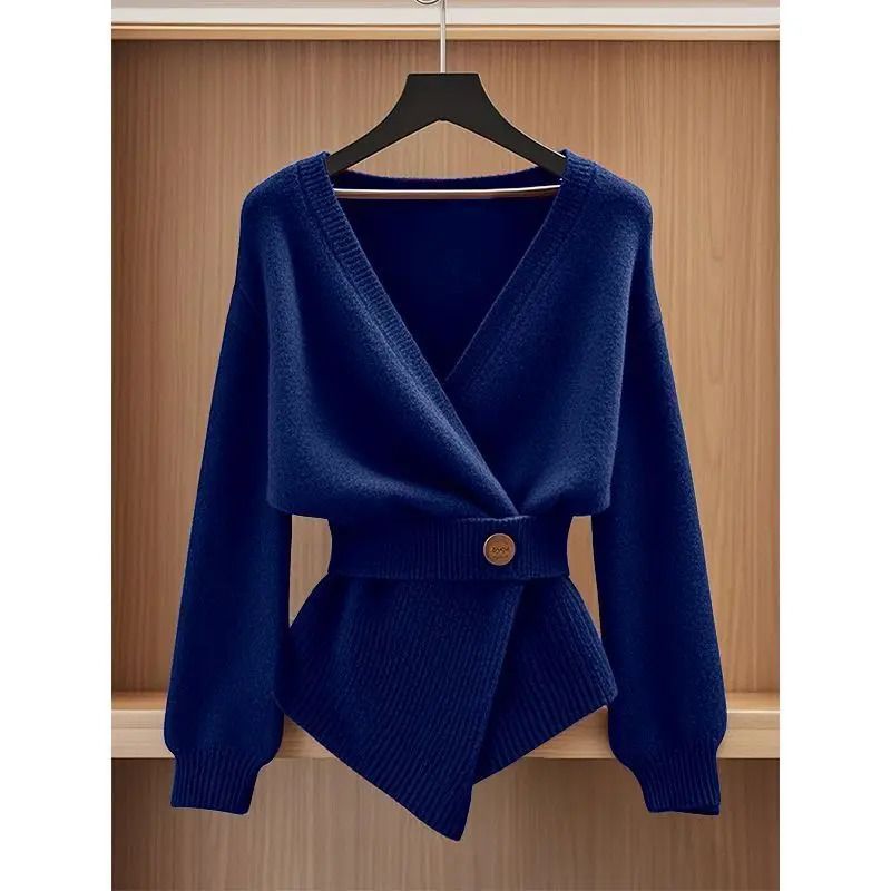 Women Vintage Simple Solid Sweaters Comfortable Soft Warm Pullovers Autumn Winter Fashion Temperament Loose Thick Knitted Jumper 241213