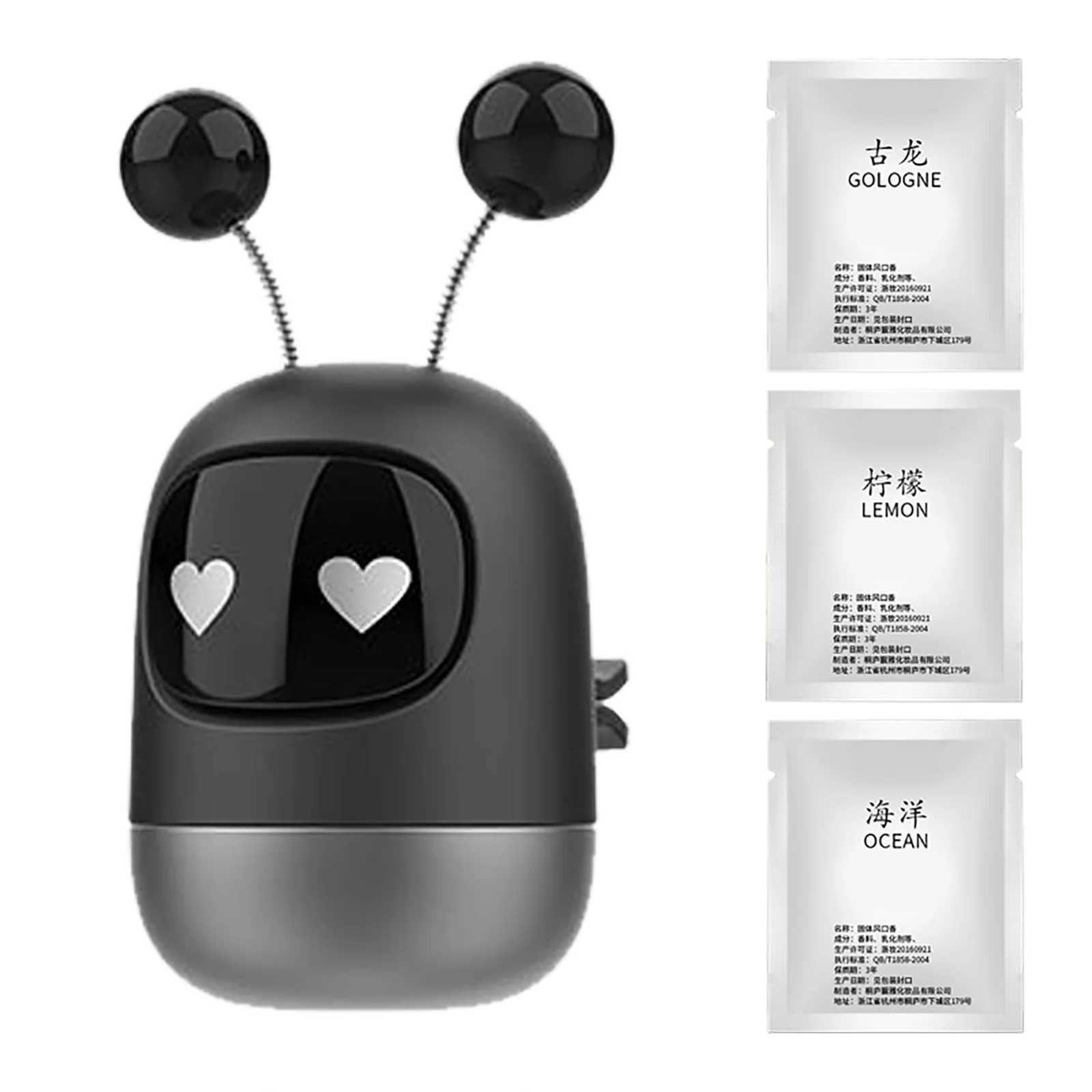 Cute Car Air Perfume Robot Shape Automobile Aroma Diffusers Decoration Ornaments Air Vent Clips Cartoon Car Interior AccessoriesXJ241213