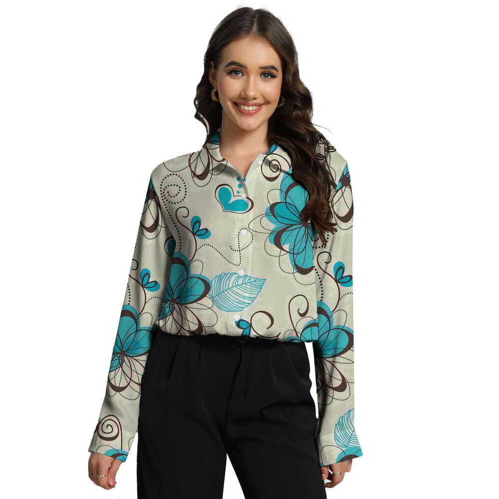 3D Digital Printed Women's Long Sleeved Shirt, New Hot Selg Ral Top, Gorgeous Trendy Clothing, Fashionable And Casual Temperament