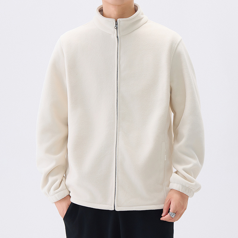 M12131 Double-sided stand collar sweatshirt men's outdoor warm autumn and winter jacket tops