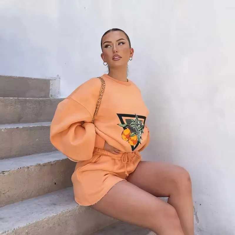 Women's Two Piece Pants New short Printed Hip Hop Strt Slit Fringe Short Sets 2 Piece Set Women Spring Clothing Short Sets Women Two Piece Y24121