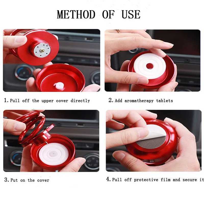 Solar Energy Car Aroma Air ener Double Ring Rotary Dashboard Decoration Ornament Environmental Auto Diffuser PerfumeXJ241213