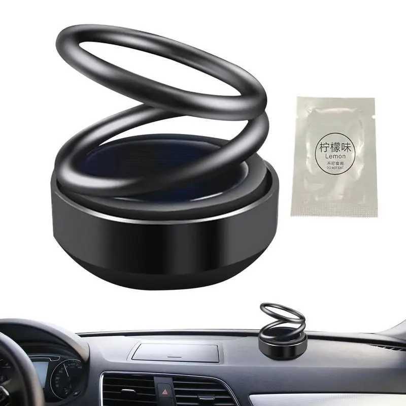 Solar Powered Double Ring Rotation Solar Aroma Car Air ener ABS Fragrance Auto Aroma DiffuserXJ241213