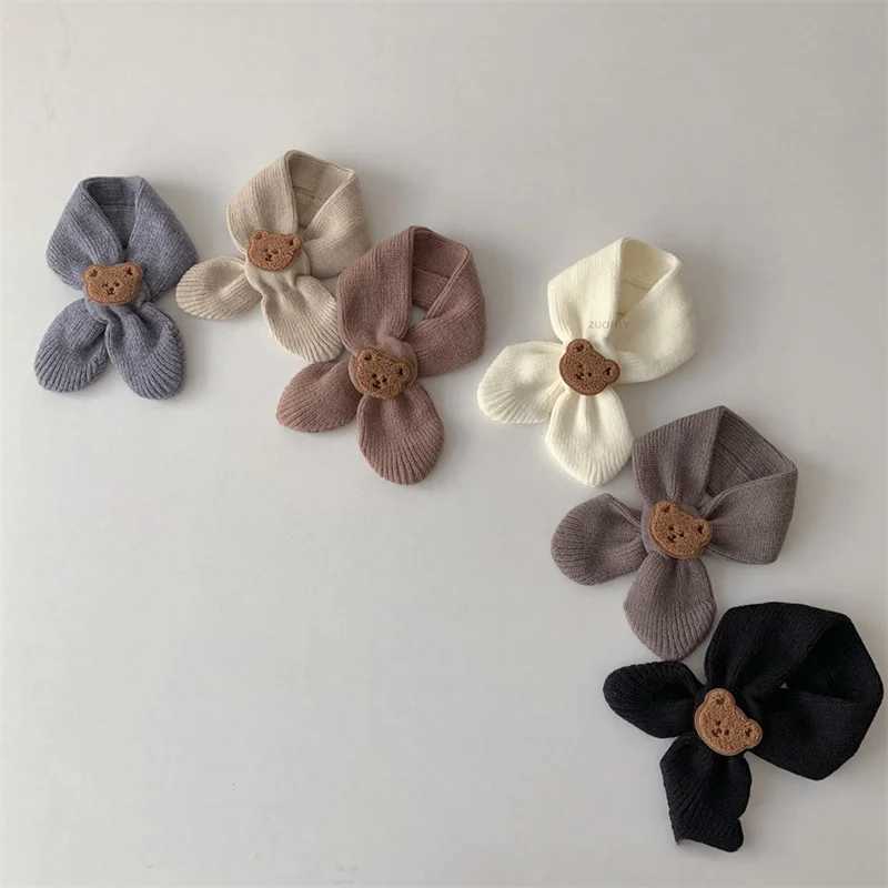 Scarves Wraps Autumn Winter Warm Kids Scarf Soft Wool Childrens Knitted Newborn Bib Infant Toddler Neck Fashion Baby Girl Boy H241213N5MW