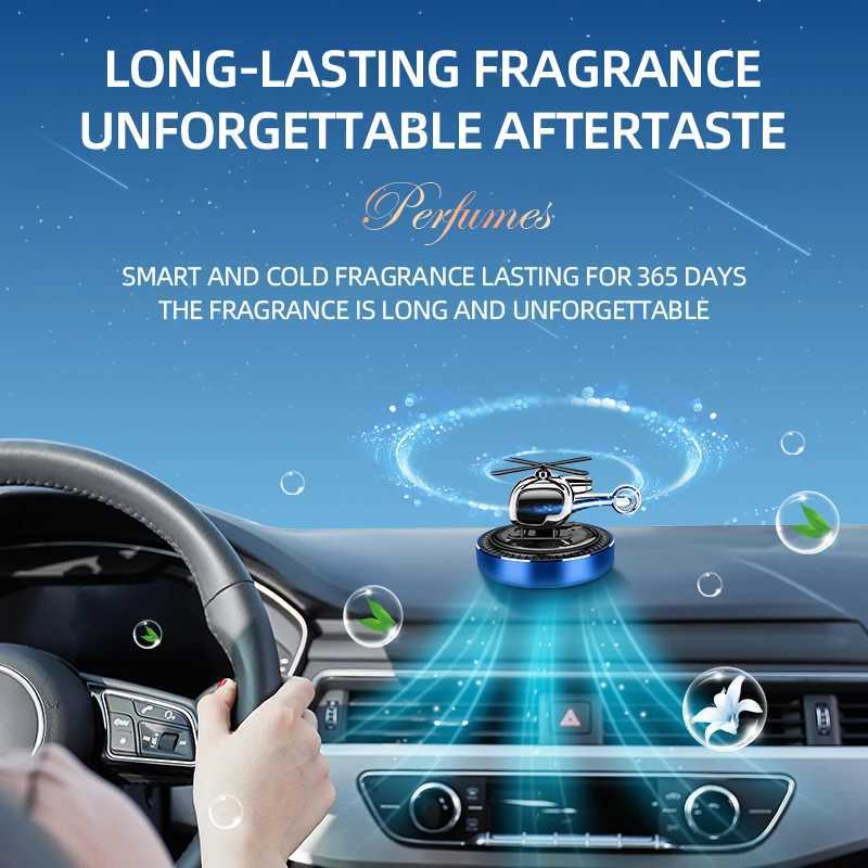 Solar Car Aroma Air ener Aircraft Perfume Diffuser Ornament Solar Automatic Rotating Heliter Fragrance 4 ColorXJ241213
