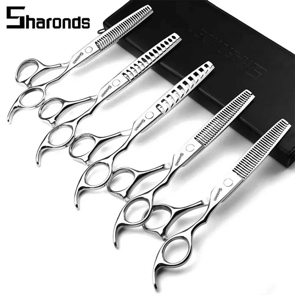 New Arrival SHARONDS Professional Hairdressing Scissors 6 Inch hairdresser Dedicated clippers Barber Specificlied thin Shears Hair Cutting Z241213