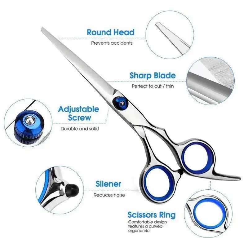 New Arrival Stainless Steel Professional Hairdressing Scissors Cutting Thinning Scissors Barber Shear Home Salon Hairdressing Scissors Z241213