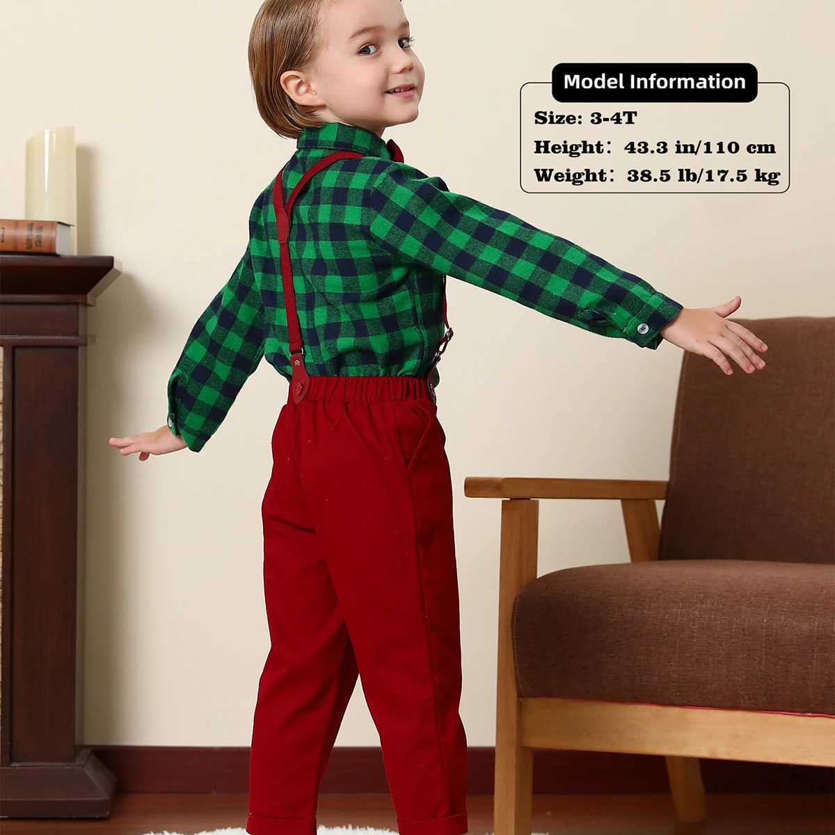 Baby Christmas set boys gentleman formal set childrens pendant costume set baby party dress set W241213
