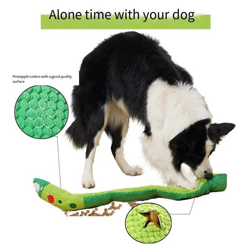 Plush sound dog puzzle toy folding snail sniffing interactive squeezing food mole pet toy foraging training supplies X241213