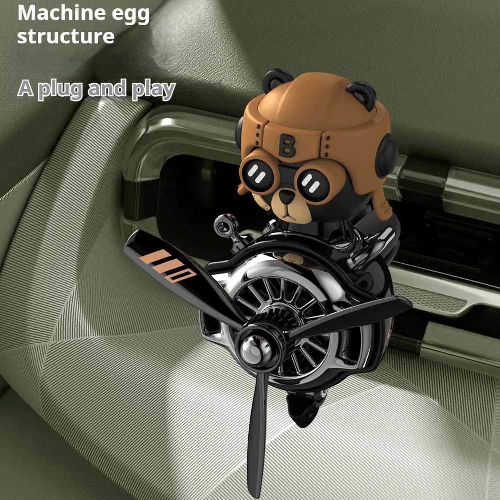 Car Air ener Cartoon Pilot Rotating Propeller Outlet Fragrance Magnetic Auto Accessories Interior Perfume DiffusXJ241213