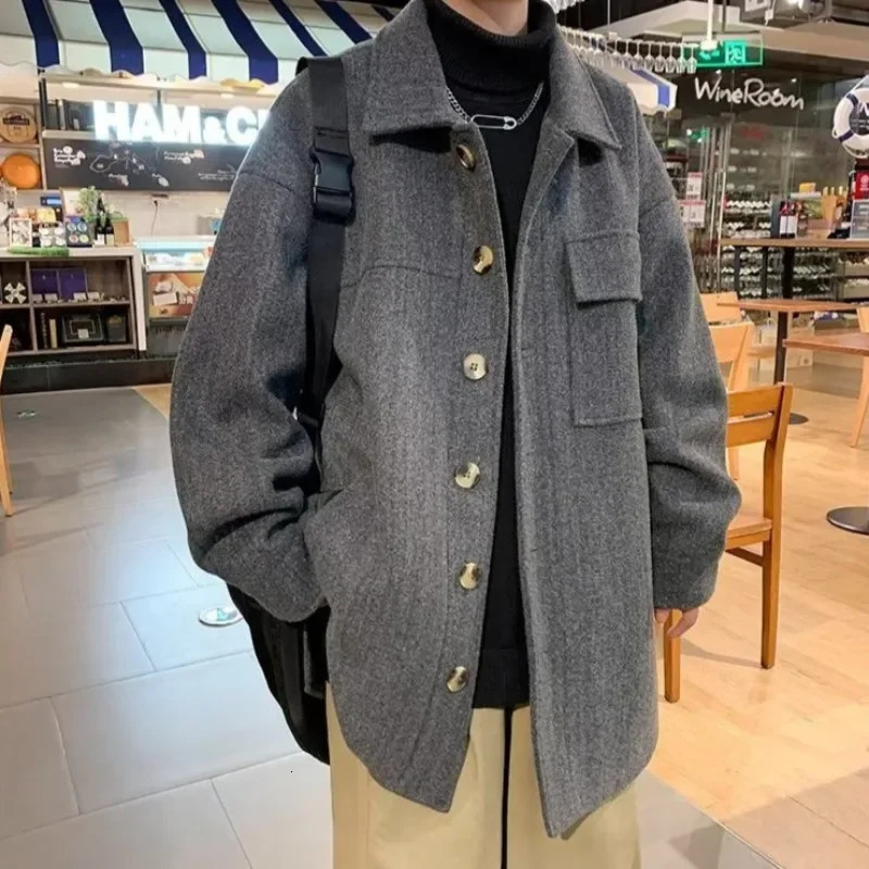 Wool Blends Jacket for Men High Quality Man Coat Winter Sales Of Deals Sale y ner Joker In Trendy Stylish 241213