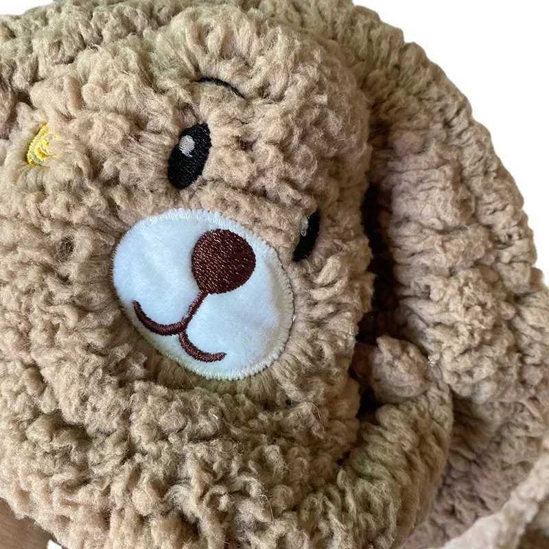 Bear Ear Lamb Beanie Hat With Mask Warm Balaclava Winter Thickened Ear Protection Autumn Skullies Beanies for Women GirlXJ241213