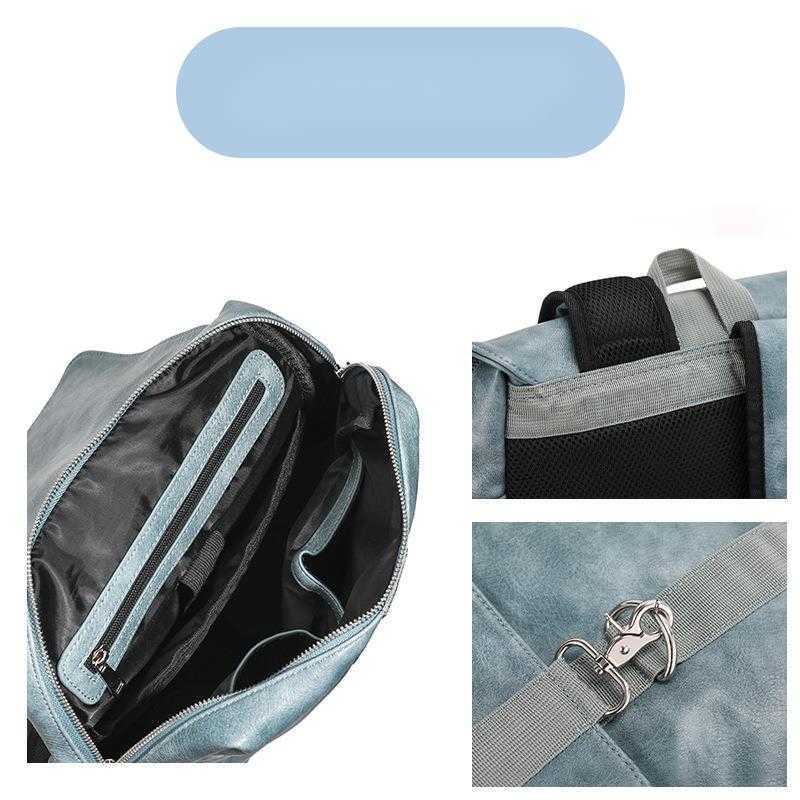 High end shoulder bag for women, large capacity leather backpack for female college students, computer travel bag, backpack 241215