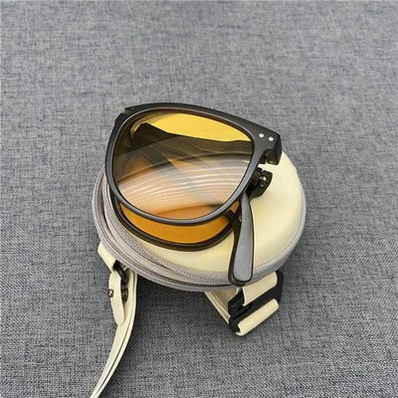 New Womens Fashion Folding Sunglasses Womens Brand Designer Glasses UV400 Eyewear Lady Retro Sun Glasses Womens GogglesX241213