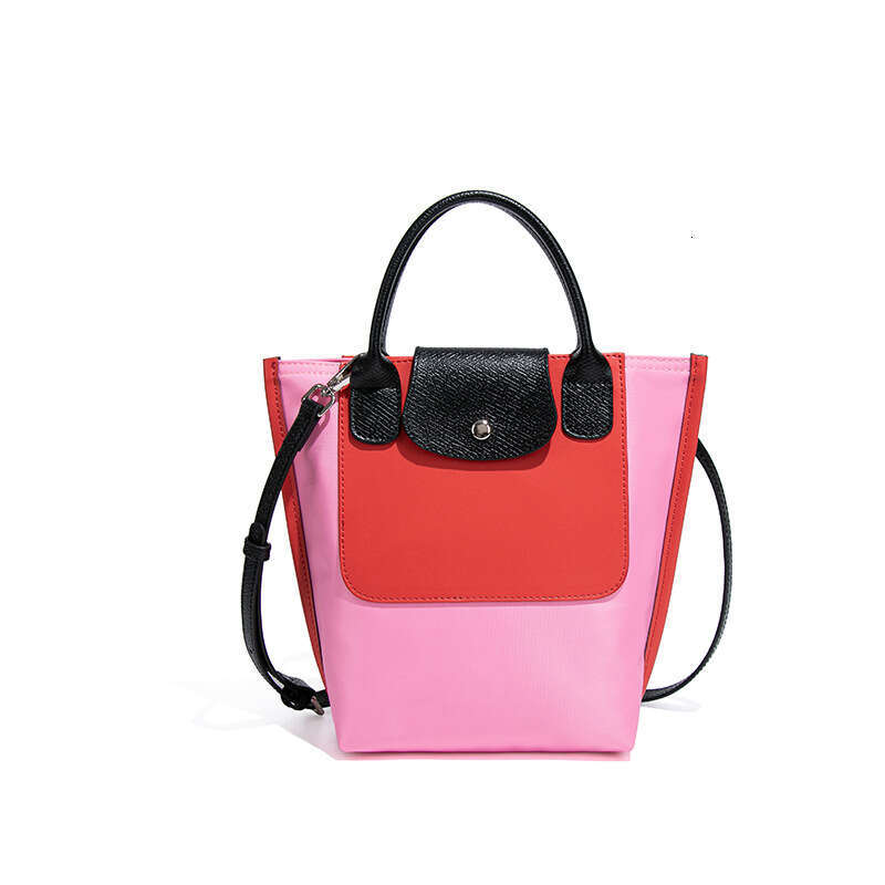 2025 New Nylon Color blocked Tote Large Capacity Shoulder High Quality Texture Fashion Handbag Versatile Women's Bag