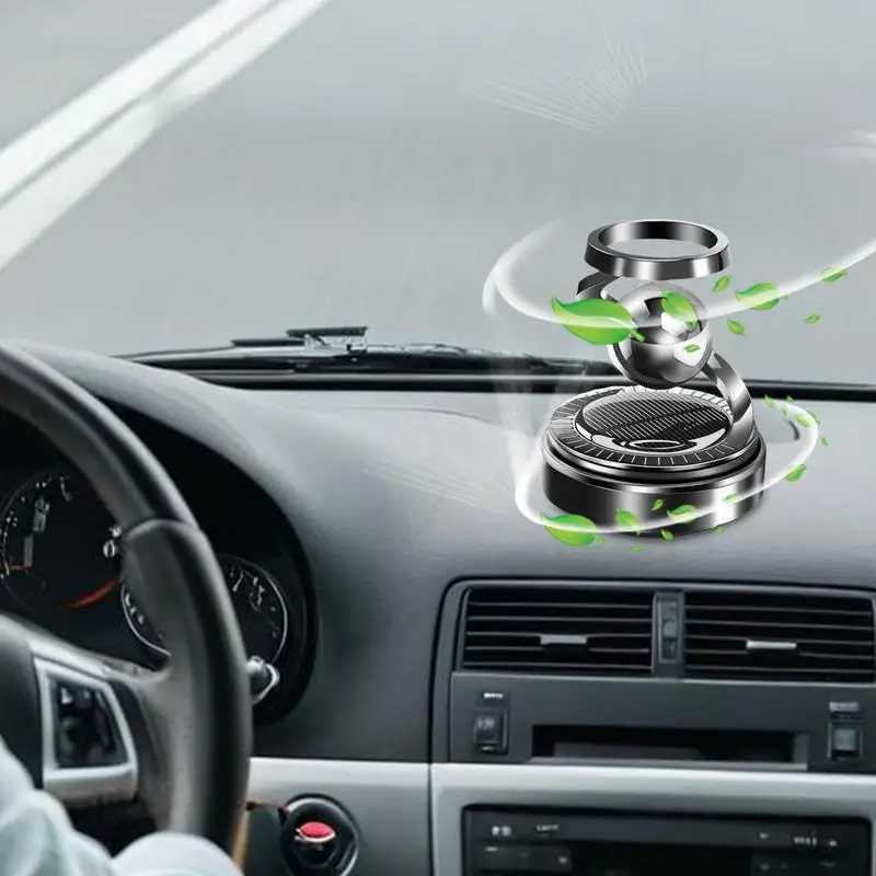 Solar Powered Car Air eners Rotatable Air Purifier Perfume With Scents Car Diffuser Ornaments Auto Interior AccessoriesXJ241213