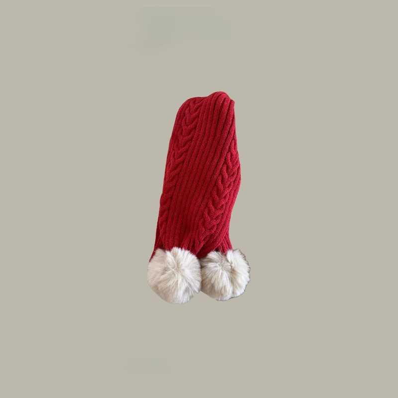 Scarves Wraps New Year Christmas Winter Knitted Scarf for Kids Fashion Warm Scarf Children Neck Warm Wrap Soft Baby Shawl Winter Baby Clothing H241213